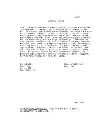 iso 7 1 1994 pipe threads where pressure tight joints are made on the threads part 1 dimensions tolerances