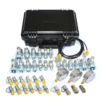 xzt 60u hydraulic pressure test coupling kit pressure gauges set test hose bspp orfs jic hydraulic swivel run
