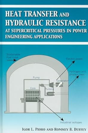 heat transfer and hydraulic resistance at supercritical pressures in power engineering applications 1st