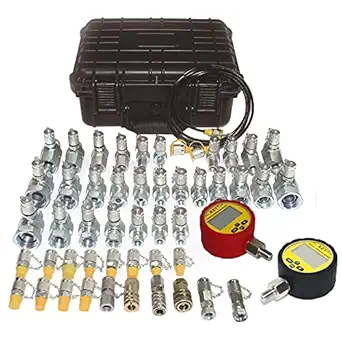 xzt 70dc hydraulic pressure test coupling kit pressure gauges set test hose bspp orfs jic hydraulic swivel