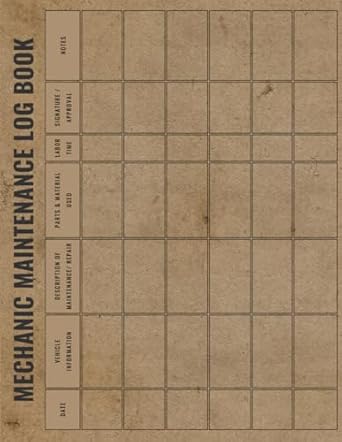 mechanic maintenance log book optimize your workshop efficiency with this essential fleet maintenance tracker