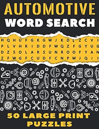 automotive word search 50 large print puzzles the best gift for mechanic engineer and car detailer large type