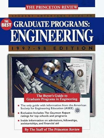 student advantage guide to the best graduate schools engineering 1997th edition princeton review 0679769129,