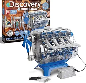 discovery #mindblown model engine building kit diy 4 cylinder combustion engine working pistons fan valves