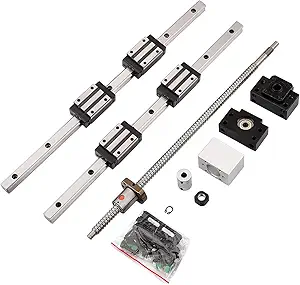 2pcs 600mm hgr15 linear guide rail with 4 bearing block 1pcs 600mm sfu1204 ball screw with metal deflector