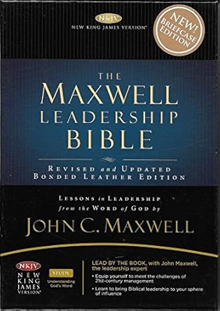 the maxwell leadership bible new king james version coffee bonded leather box lea edition john c maxwell