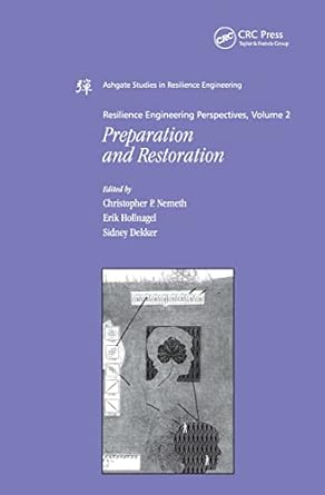 resilience engineering perspectives volume 2 preparation and restoration 1st edition erik hollnagel