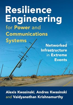 resilience engineering for power and communications systems networked infrastructure in extreme events 1st