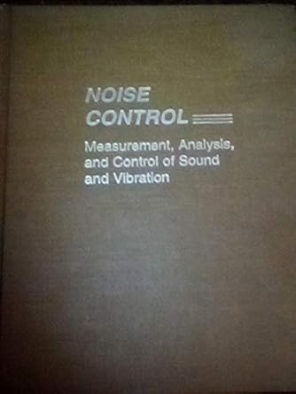 noise control measurement analysis and control of sound and vibration 1st edition charles e wilson