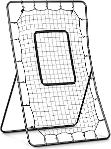 gosports 5 x 3 ft baseball and softball pitching and fielding rebounder pitch back net with strike zone 