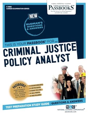 criminal justice policy analyst passbooks study guide 1st edition national learning corporation 1731838859,