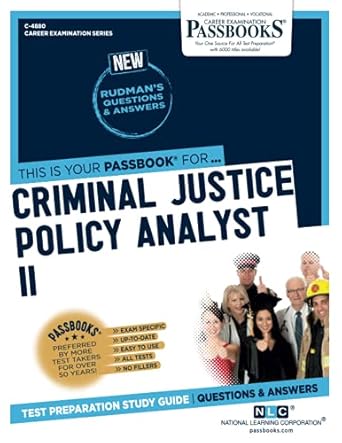 criminal justice policy analyst ii passbooks study guide 1st edition national learning corporation