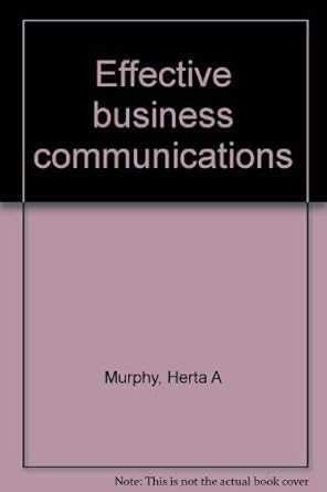 effective business communications 2nd edition herta a murphy 0070440611, 978-0070440616