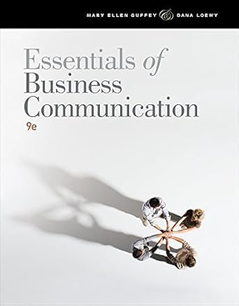 essentials of business communication by guffey mary ellen loewy dana paperback 1st edition j k b010clngam