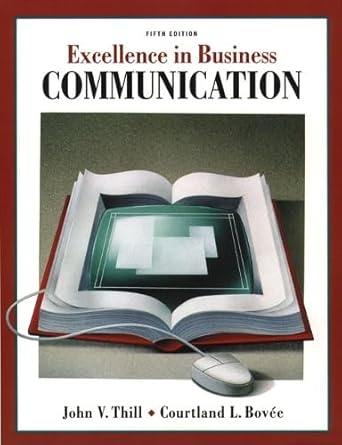 excellence in business communication fif edition john v thill 0130909475, 978-0130909473