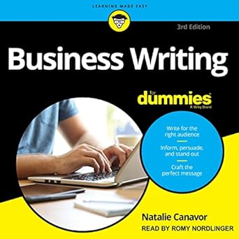 business writing for dummies 3rd edition natalie canavor ,romy nordlinger b09nf4dc9h, 979-8200156924
