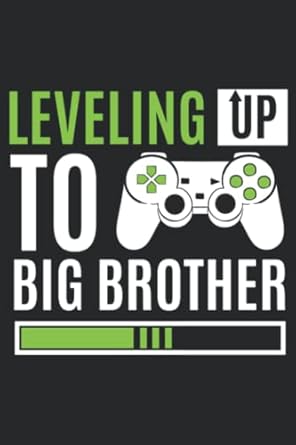 leveling up to big brother gaming baby gender announcement art graphic daily planner notepad to do schedule