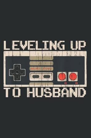 leveling up to husband bachelor party wide ruled line paper lined notebook journal with 6 x 9 120 pages for