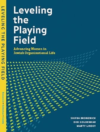 leveling the playing field advancing women in jewish organizational life 1st edition shifra bronznick ,didi