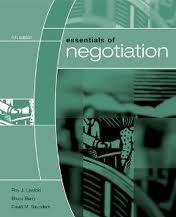 essentials of negotiation 4th edition roy lewicki b00719qy6m