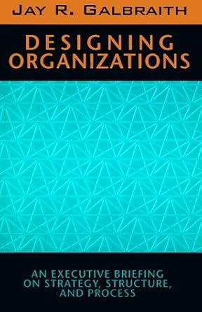 designing organizations an executive briefing on strategy structure and process 1st edition jay r galbraith
