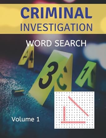 criminal investigation word search puzzle book for thriller fans with solutions 1st edition mysterious crime