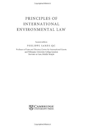 principles of international environmental law 2nd edition philippe sands 0521817943, 978-0521817943