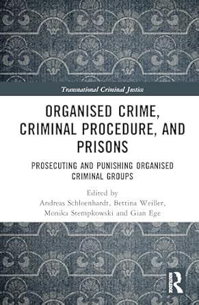 organised crime criminal procedure and prisons prosecuting and punishing organised criminal groups 1st