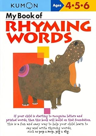 kumon my book of rhyming words ages 4 6 1st edition kumon ,kumon publishing 4774307610, 978-4774307619