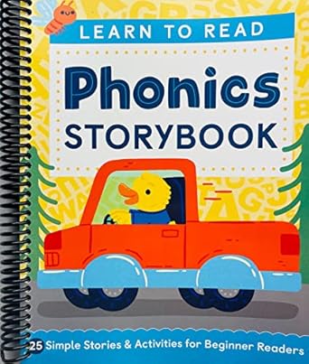 learn to read phonics storybook 25 simple stories and activities for beginner readers spiral bound laurin