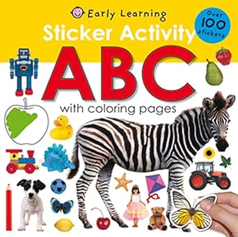sticker activity abc over 100 stickers with coloring pages 1st edition roger priddy 0312504837, 978-0312504830