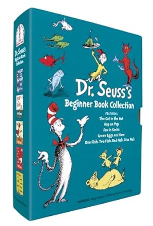 dr seusss beginner book boxed set collection the cat in the hat one fish two fish red fish blue fish green