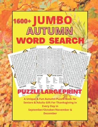 jumbo autumn word search puzzles large print for seniors 1600+ large print unique autumn word search puzzle