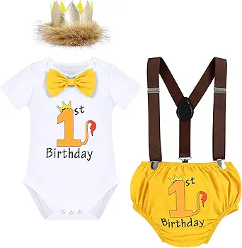 odasdo baby boy jungle safari theme 1st 2nd birthday cake smash outfit romper t shirt shorts suspenders