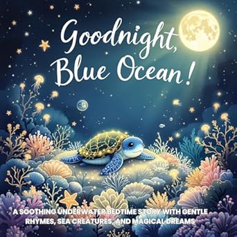 goodnight blue ocean a soothing underwater bedtime story with gentle rhymes sea creatures and magical dreams