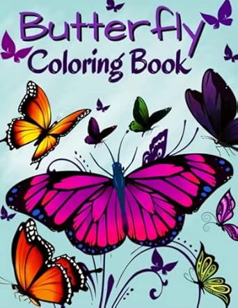 butterfly coloring book amazing coloring book for kids adults easy simple for kids and many illustrations for