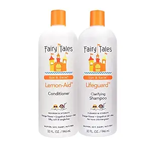 fairy tales swim shampoo and conditioner 32oz for kids chlorine removal made with natural ingredients in the