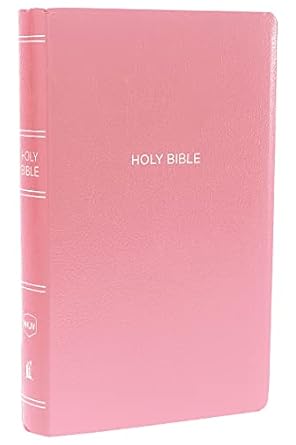 nkjv gift and award bible leather look pink red letter comfort print holy bible new king james version gift