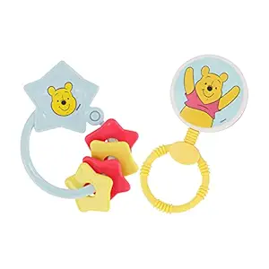 2 pack disney winnie the pooh character shape rattle and keyring teether premium toddler birthday toys infant