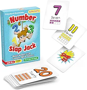 number slap jack a math card game for kids ages 4 and up the easy way to learn numbers 0 20 4 fun ways to