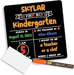 first day of school board made in usa 12 in x 12 in 2 sided with chalk marker magic eraser my first day of