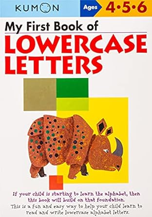 my first book of lowercase letters 1st edition kumon 4774307068, 978-4774307060