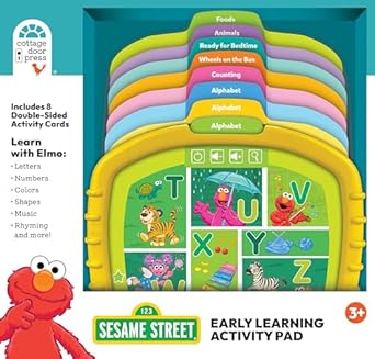 sesame street early learning activity tablet read play press and learn electronic activity pad reader with
