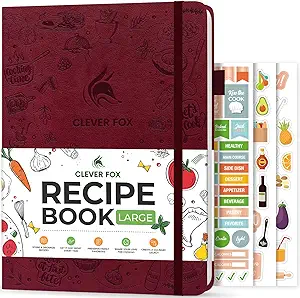 clever fox recipe book make your own family cookbook blank recipe notebook organizer empty cooking journal to