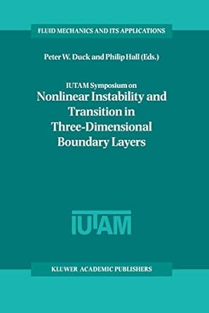 iutam symposium on nonlinear instability and transition in three dimensional boundary layers proceedings of