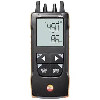 testo 512 1 manometer for differential pressure gas flow and pressure measurement in heating systems air