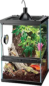 zilla 11 gallon glass tropical vertical habitat starter kit for small tree dwelling reptiles and amphibians