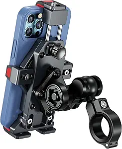 brcovan aluminum alloy motorcycle phone mount with vibration dampener and high speed secure lock anti theft