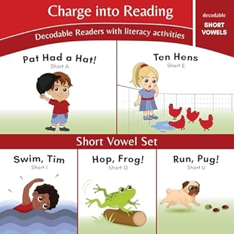 charge into reading decodable books 5 short vowel decodable readers to help kindergarten and first grade
