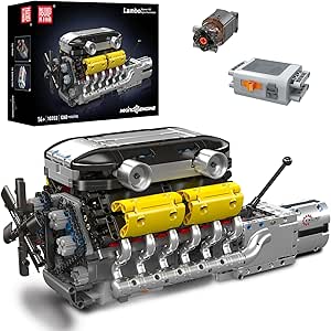 mould king 10202 v12 engine model kit that runs build your own stem v8 model engine for adults 12 cylinder